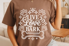 Live Love Bark Svg, Dog Mom Svg, Dog Lover Svg, Fur Mama Svg Product Image 4