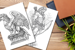 10 Mythical Creatures &amp; Fantasy Worlds Coloring Icons PNG Product Image 3