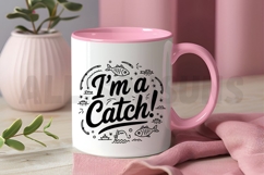 Bold Graphic Illustration Featuring Fishing Elements Perfect Product Image 3
