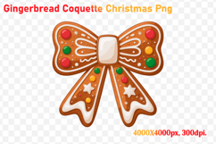 Gingerbread Coquette Christmas PNG Sublimation Product Image 1