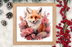 Cute Pink Christmas Animals Clipart Sublimation Product Image 3