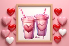 Valentine Coffee Cup Sublimation Clipart Product Image 3