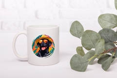 Cool Labrador Dog Illustration, Summer Labrador Dog Print Product Image 3