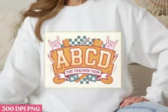 ABCD the teacher tour PNG, Teacher Back To School Clipart PN Product Image 3