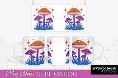 Celestial Mug Wrap PNG, Boho Mystical Coffee Mug Sublimation Product Image 1