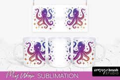 Celestial Mug Wrap PNG, Boho Mystical Coffee Mug Sublimation Product Image 1