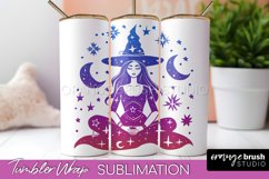 Celestial Tumbler Wrap, Boho Sublimation, Mystical Tumbler Product Image 1