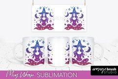 Celestial Mug Wrap PNG, Boho Mystical Coffee Mug Sublimation Product Image 1