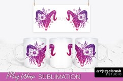 Celestial Mug Wrap PNG, Boho Mystical Coffee Mug Sublimation Product Image 1