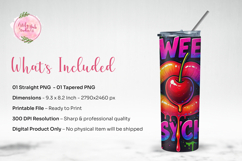 Sweet Psycho Candy Tumbler Wrap PNG Product Image 3