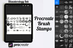 Zodiac &amp; Moons Set 1 Procreate Brush Stamps, 40 Zodiac Moons Product Image 3