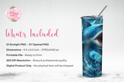 Shark Fishing Ocean Tumbler Wrap PNG Product Image 3