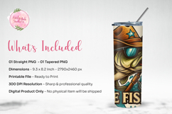 Gone Fishin' Bass Tumbler Wrap PNG Product Image 3