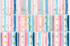 16 Polka Dot Stripe Digital Paper Bundle Product Image 2