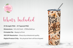 Fall Coffee Tumbler Wrap PNG Sublimation Product Image 3
