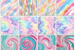 12 Pastel Swirl Rainbow Digital Paper Product Image 3