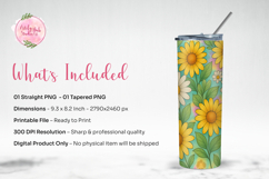 Retro Daisy 20oz Tumbler Wrap Sublimation Product Image 2