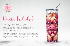 Valentine Cow 20oz Sublimation Wrap PNG Product Image 3