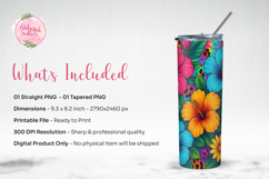 Hibiscus 20oz Tumbler Wrap Sublimation Product Image 3