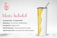 Yellow Gold Ink Tumbler Wrap PNG, Add Own Text Tumbler Product Image 3