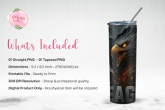 Dark Eagle Majestic Tumbler Wrap PNG Product Image 3
