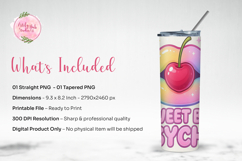 Sweet But Psycho Cherry Tumbler Wrap PNG Product Image 3