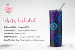 Dark Roses 20oz Tumbler Wrap Sublimation Product Image 3