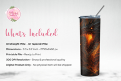 Fire Dragon Fantasy Tumbler Wrap PNG Product Image 3