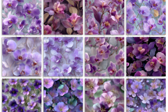 12 Purple Floral Digital Paper Product Image 3