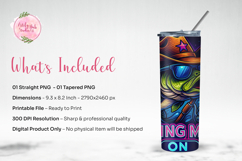 Fishing Mode On Neon Tumbler Wrap PNG Product Image 3