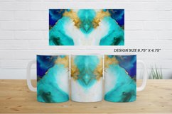 Watercolor Luxury Teal Agate Mug Wrap| Mug sublimation desig Product Image 4
