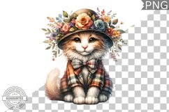 Floral Crown Cat Sublimation Clipart Bundle Product Image 4