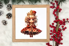 Christmas Blonde Girl Clipart Sublimation, Christmas Clipart Product Image 3