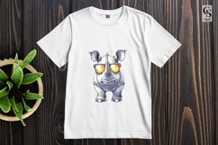 Cool Rhino Sunglasses Clipart PNG Product Image 3