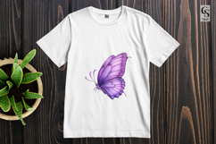 Watercolor Purple Butterfly Clipart Sublimation PNG Product Image 3