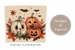 Spooky Halloween Tumbler, Vintage Halloween Kids Tumbler PNG Product Image 3