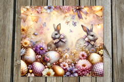Shabby chic Easter | Skinny tumbler Sublimation designs Product Image 3