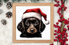 Christmas Peeking Dogs Clipart, Christmas PNG Product Image 3