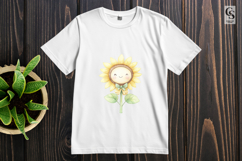 Cute Sunflower Clipart PNG Product Image 3