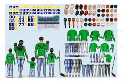 Hockey Family clipart: &quot;HOCKEY CLIPART&quot; Hockey jerseys PNG Product Image 2