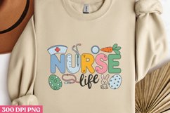 Nurse Life PNG, Retro Nurse Easter Sublimation PNG Product Image 3