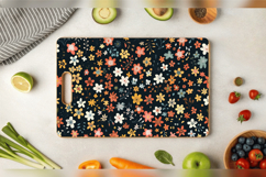 Cute Tiny Boho Flowers Cutting Boards sublimation Design Product Image 3