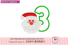 Christmas santa emb Numbers machine embroidery bundle 2191B Product Image 5