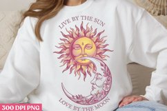 Live By The Sun Love PNG, Sun and Moon Sublimation PNG Product Image 3