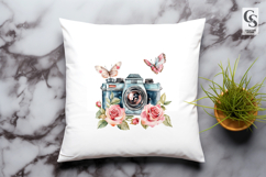 Vintage Camera Floral Clipart PNG Set Product Image 3