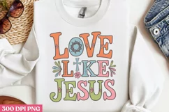 Love like jesus PNG, Retro Christian PNG Product Image 3