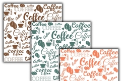 coffee digital papers, Coffee pattern, Coffee background Product Image 2