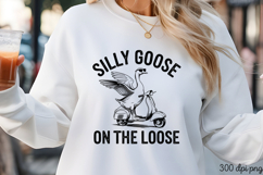SILLY GOOSE ON THE LOOSE PNG, Vintage Silly Goose Sublimatio Product Image 3