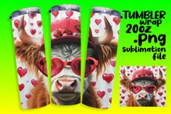 Sweet Cow Heart Tumbler Wrap, Love Product Image 1