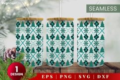 Christmas Pattern Can Glass | Svg Bundle | 16 Oz Libbey Product Image 3